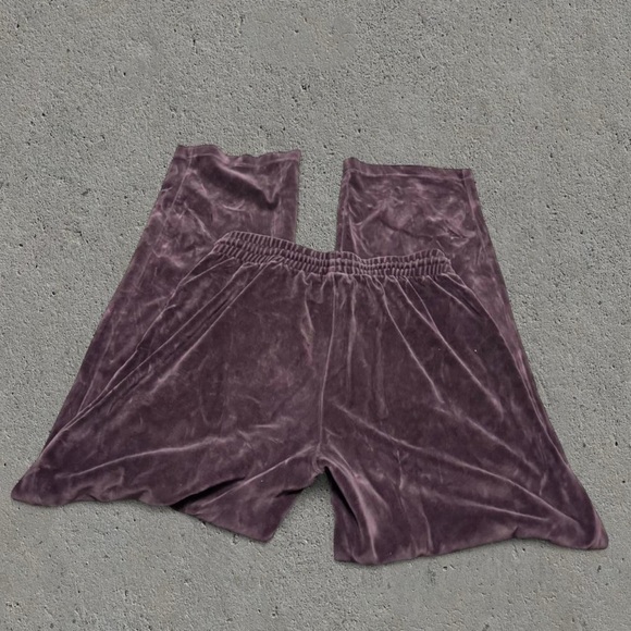 TNA Aritzia Brown Velour Straight-Leg Sweatpants - Picture 5 of 8